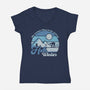 Hoth Winter-Womens-V-Neck-Tee-NMdesign
