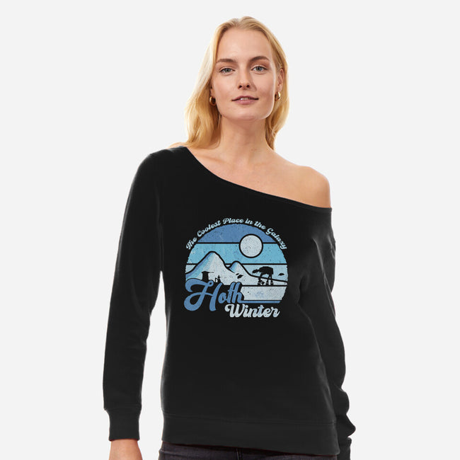 Hoth Winter-Womens-Off Shoulder-Sweatshirt-NMdesign