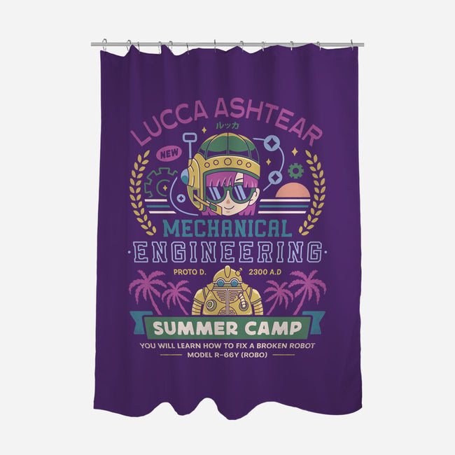 Lucca Ashtear Summer Camp-None-Polyester-Shower Curtain-LAGELANTEE