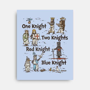 Red Knight Blue Knight-None-Stretched-Canvas-kg07