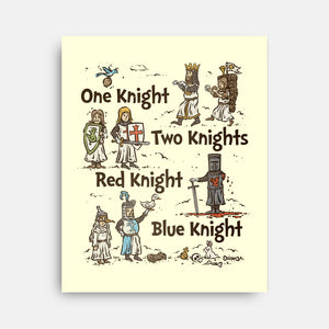 Red Knight Blue Knight-None-Stretched-Canvas-kg07
