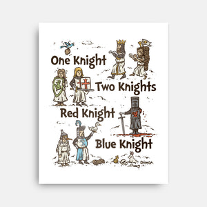 Red Knight Blue Knight-None-Stretched-Canvas-kg07
