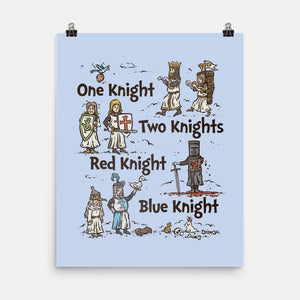 Red Knight Blue Knight-None-Matte-Poster-kg07
