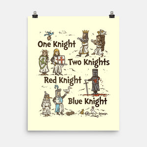 Red Knight Blue Knight-None-Matte-Poster-kg07