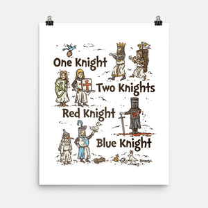 Red Knight Blue Knight-None-Matte-Poster-kg07