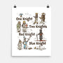 Red Knight Blue Knight-None-Matte-Poster-kg07