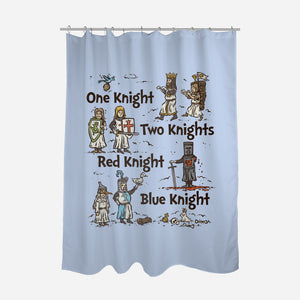 Red Knight Blue Knight-None-Polyester-Shower Curtain-kg07