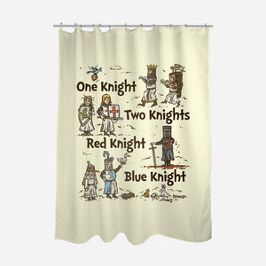 Red Knight Blue Knight-None-Polyester-Shower Curtain-kg07