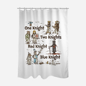 Red Knight Blue Knight-None-Polyester-Shower Curtain-kg07