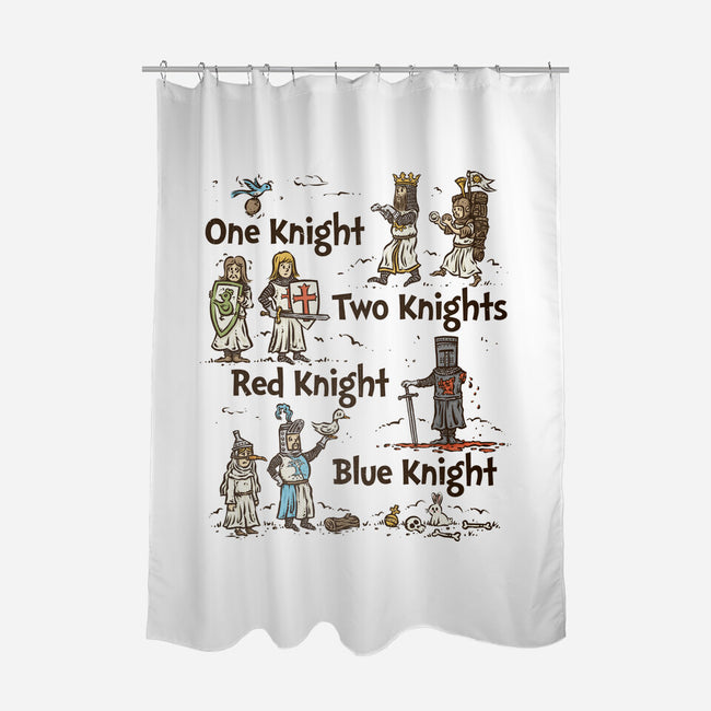 Red Knight Blue Knight-None-Polyester-Shower Curtain-kg07