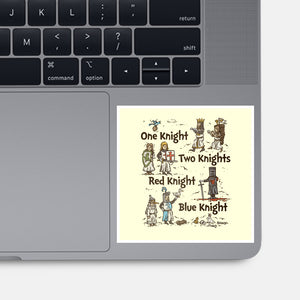Red Knight Blue Knight-None-Glossy-Sticker-kg07