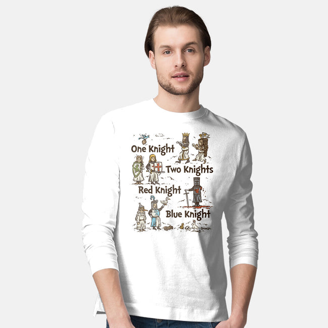 Red Knight Blue Knight-Mens-Long Sleeved-Tee-kg07