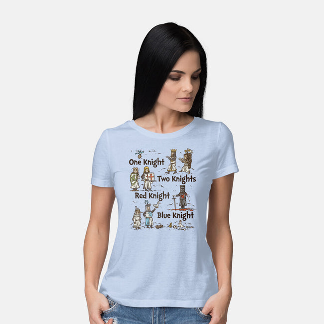 Red Knight Blue Knight-Womens-Basic-Tee-kg07