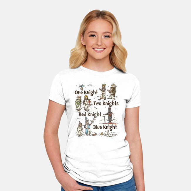 Red Knight Blue Knight-Womens-Fitted-Tee-kg07