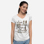 Red Knight Blue Knight-Womens-V-Neck-Tee-kg07