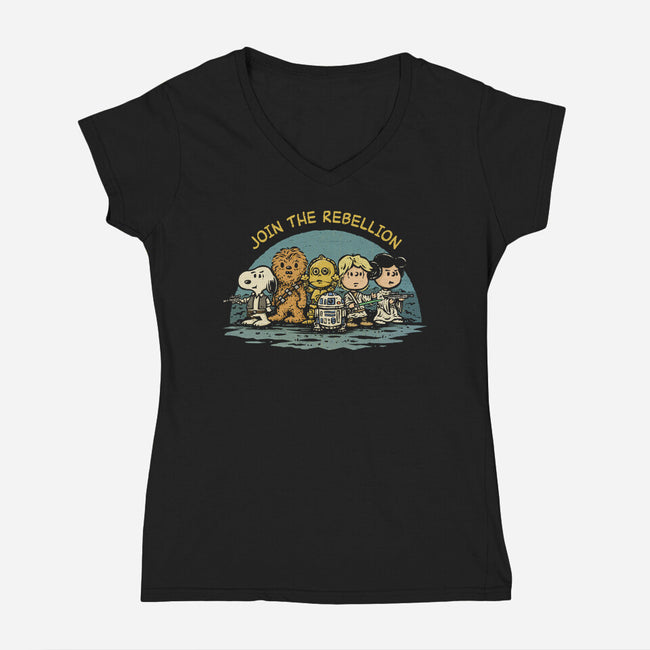 Vintage Rebels-Womens-V-Neck-Tee-kg07