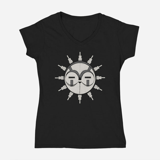 Esquie-Womens-V-Neck-Tee-rocketman_art