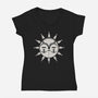 Esquie-Womens-V-Neck-Tee-rocketman_art