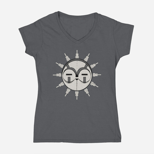 Esquie-Womens-V-Neck-Tee-rocketman_art