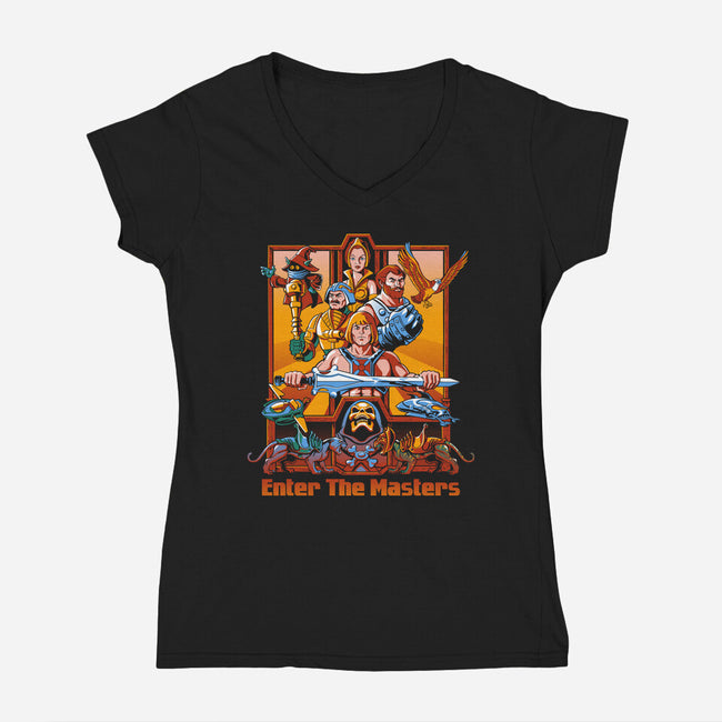Enter The Masters-Womens-V-Neck-Tee-goodidearyan