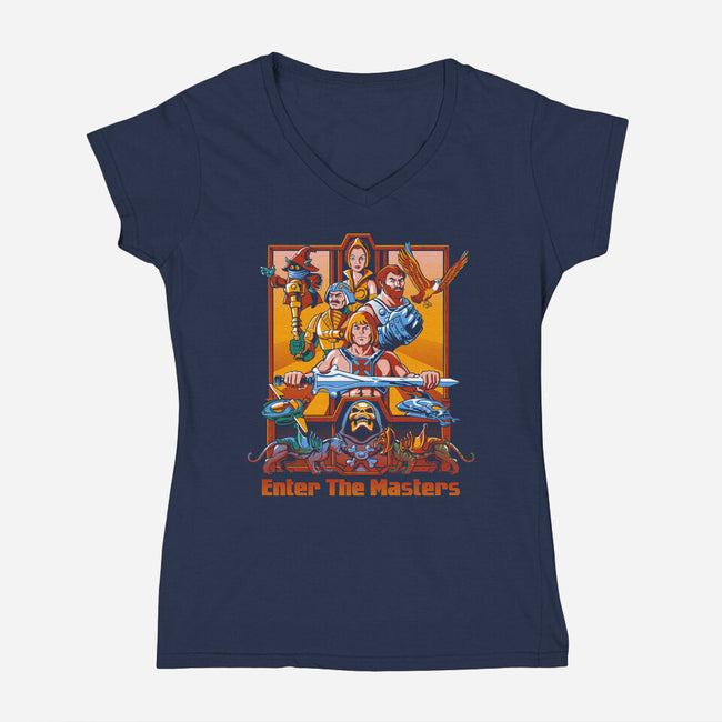 Enter The Masters-Womens-V-Neck-Tee-goodidearyan