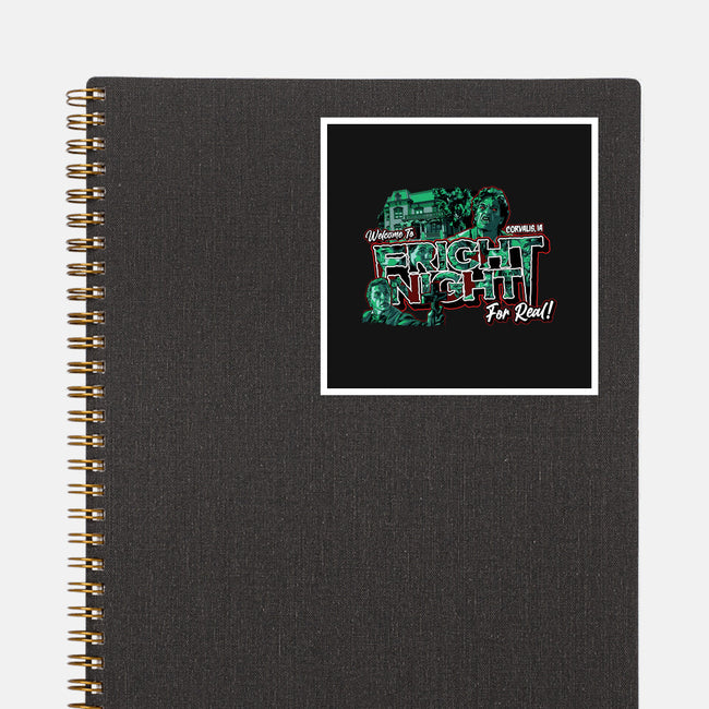 Welcome To Fright Night-None-Glossy-Sticker-goodidearyan