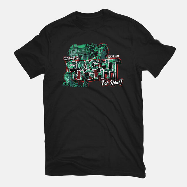 Welcome To Fright Night-Womens-Fitted-Tee-goodidearyan