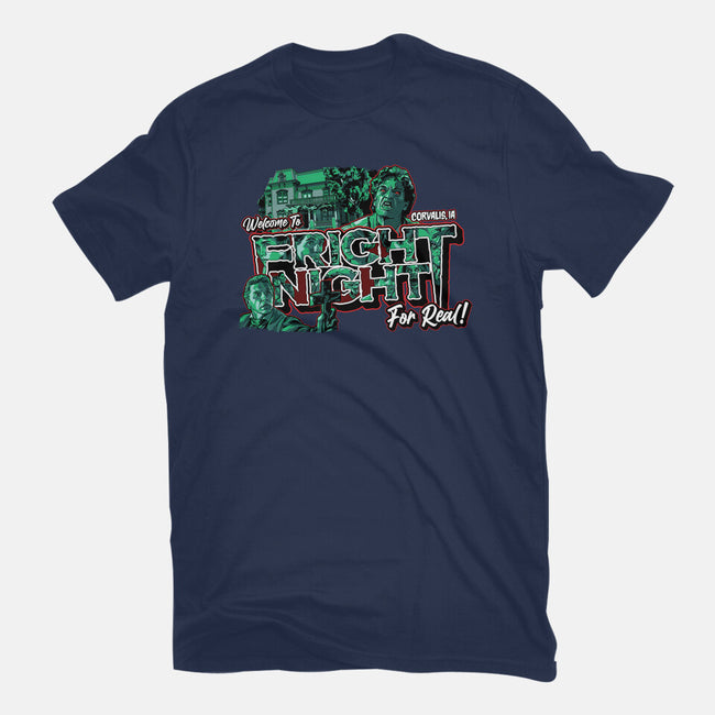 Welcome To Fright Night-Womens-Fitted-Tee-goodidearyan