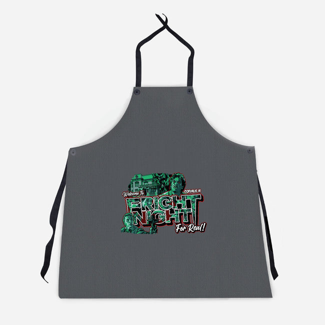 Welcome To Fright Night-Unisex-Kitchen-Apron-goodidearyan