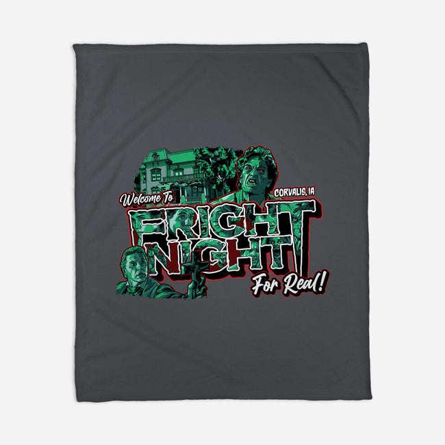 Welcome To Fright Night-None-Fleece-Blanket-goodidearyan