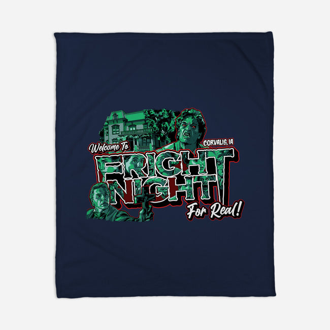 Welcome To Fright Night-None-Fleece-Blanket-goodidearyan