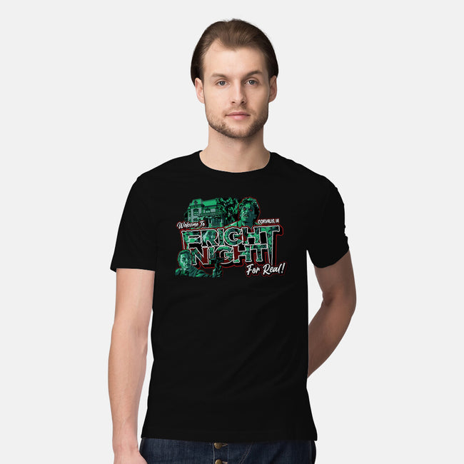 Welcome To Fright Night-Mens-Premium-Tee-goodidearyan
