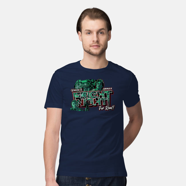 Welcome To Fright Night-Mens-Premium-Tee-goodidearyan