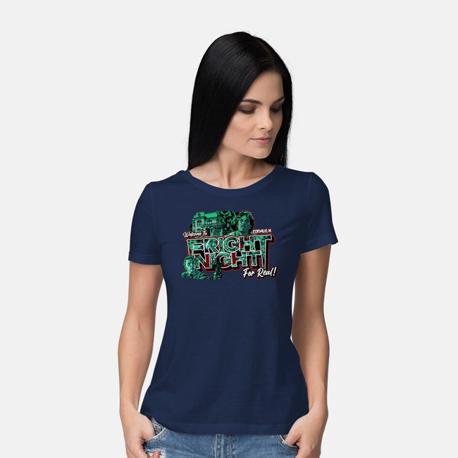 Welcome To Fright Night-Womens-Basic-Tee-goodidearyan