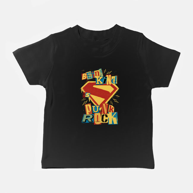Kind Punk Superhero-Baby-Basic-Tee-Studio Mootant