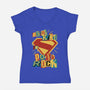 Kind Punk Superhero-Womens-V-Neck-Tee-Studio Mootant