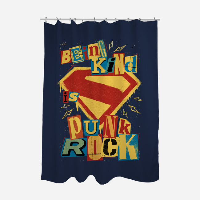 Kind Punk Superhero-None-Polyester-Shower Curtain-Studio Mootant