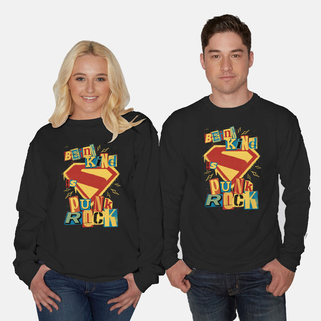 Kind Punk Superhero-Unisex-Crew Neck-Sweatshirt-Studio Mootant