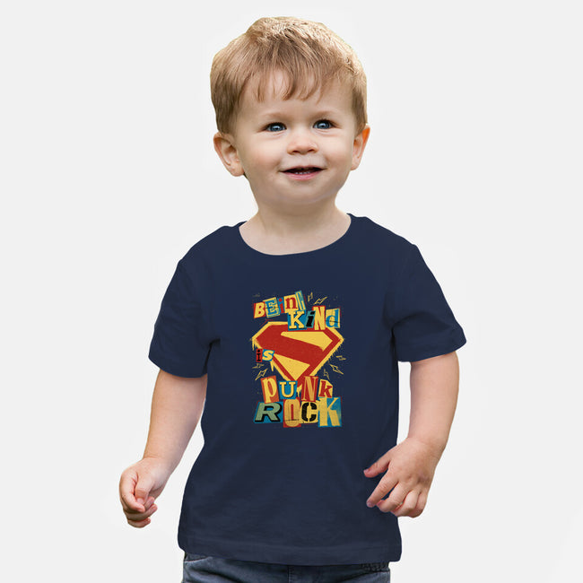 Kind Punk Superhero-Baby-Basic-Tee-Studio Mootant