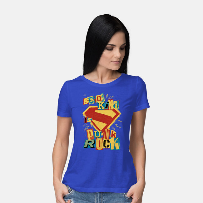 Kind Punk Superhero-Womens-Basic-Tee-Studio Mootant