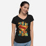 Kind Punk Superhero-Womens-V-Neck-Tee-Studio Mootant