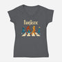 Fantastic Road-Womens-V-Neck-Tee-teesgeex