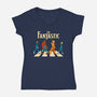 Fantastic Road-Womens-V-Neck-Tee-teesgeex