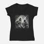 Father And Son Under The Rain-Womens-V-Neck-Tee-zascanauta