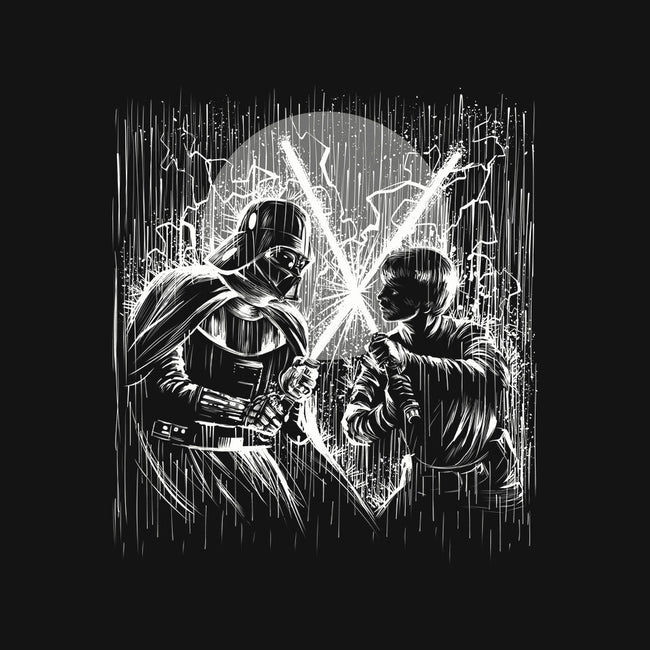Father And Son Under The Rain-None-Polyester-Shower Curtain-zascanauta