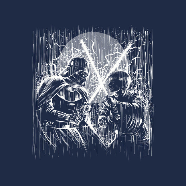 Father And Son Under The Rain-Mens-Premium-Tee-zascanauta
