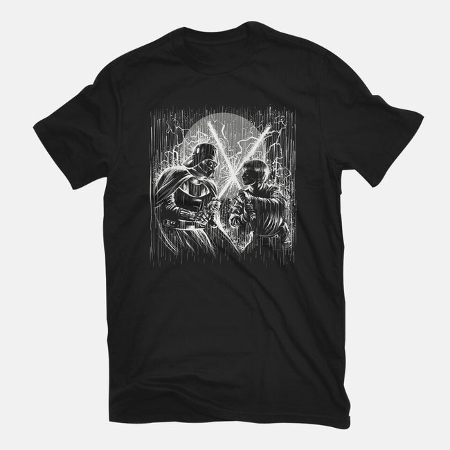 Father And Son Under The Rain-Mens-Premium-Tee-zascanauta