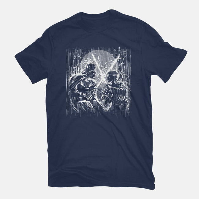 Father And Son Under The Rain-Mens-Premium-Tee-zascanauta