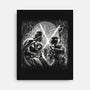 Father And Son Under The Rain-None-Stretched-Canvas-zascanauta