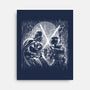 Father And Son Under The Rain-None-Stretched-Canvas-zascanauta